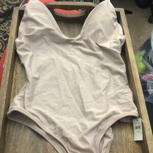 Aerie Women's Swim Bodysuit in Soft tan